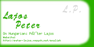 lajos peter business card
